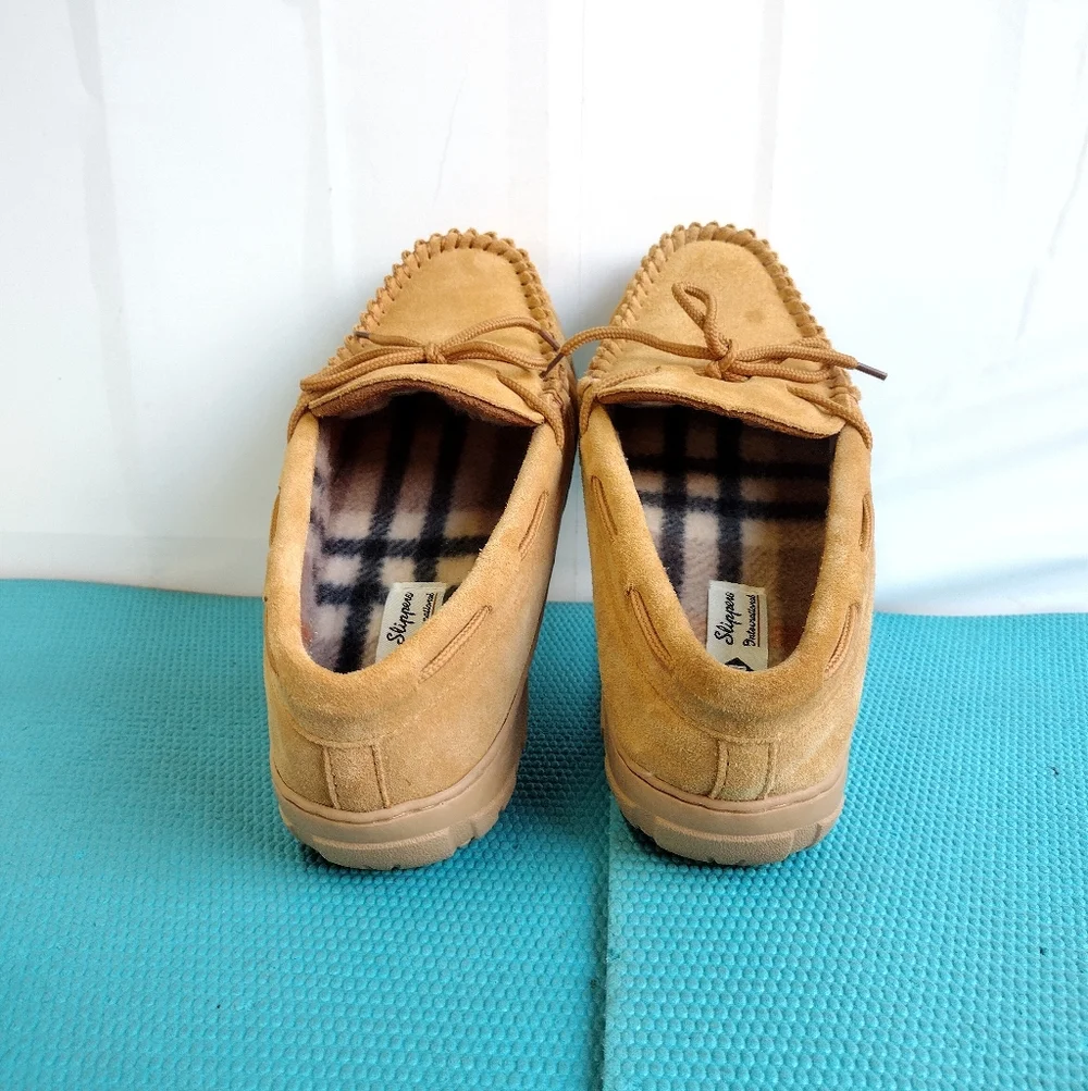 Men's Slippers International Nevada Slippers Polar Fleece Moccasin Size 8